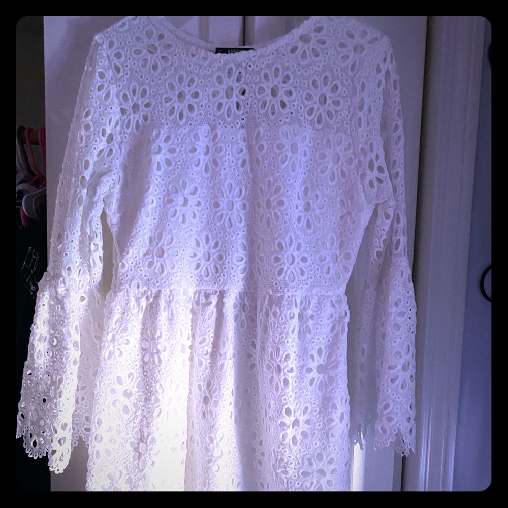 White eyelet dress